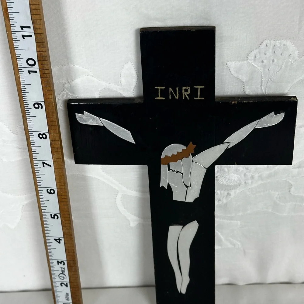 Hand crafted Wooden Cross Aluminum Crucifix,Religious